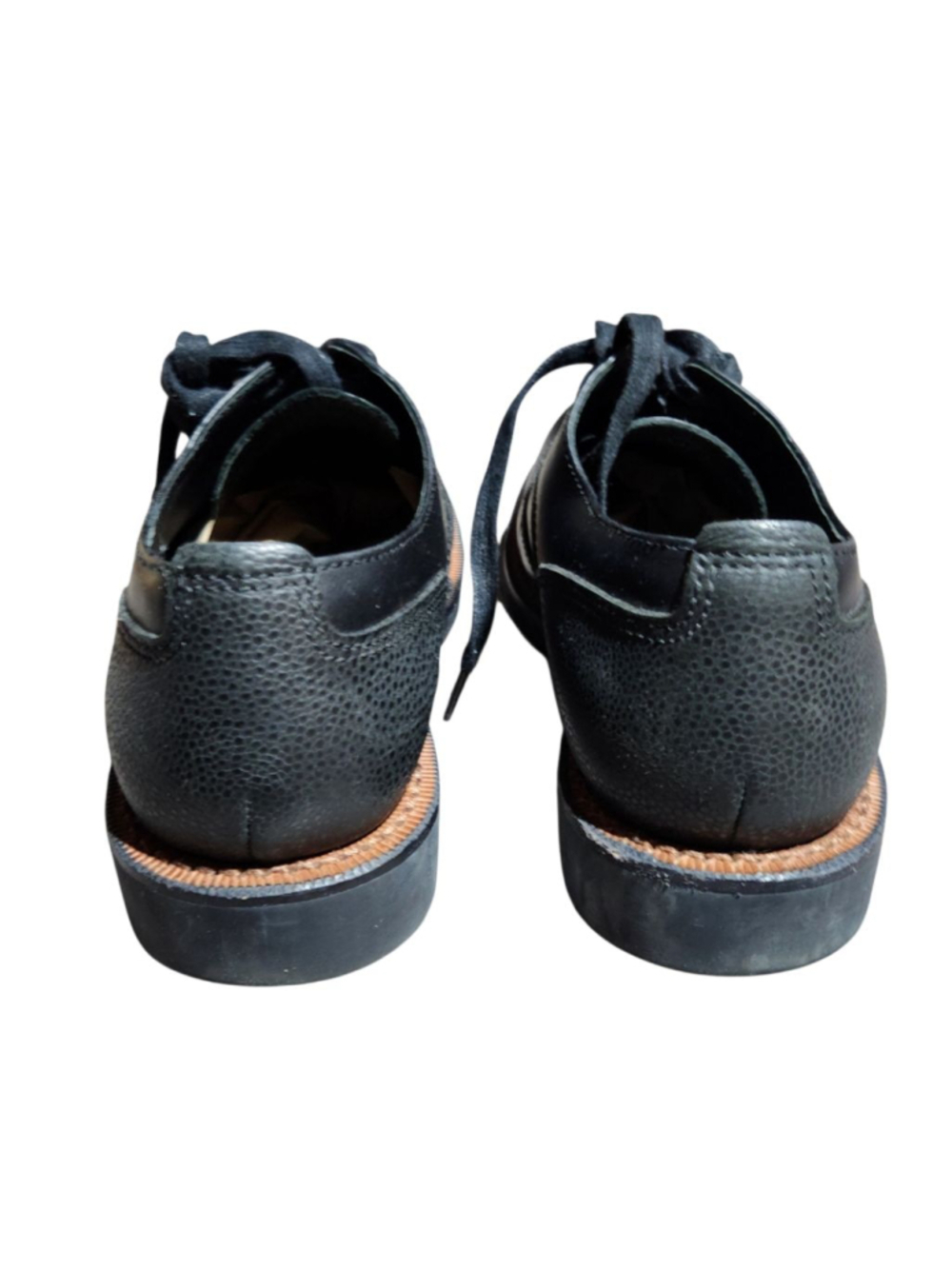 Coach Black Leather Wingtip Oxfords Men's Size 9 - Picture 5 of 8